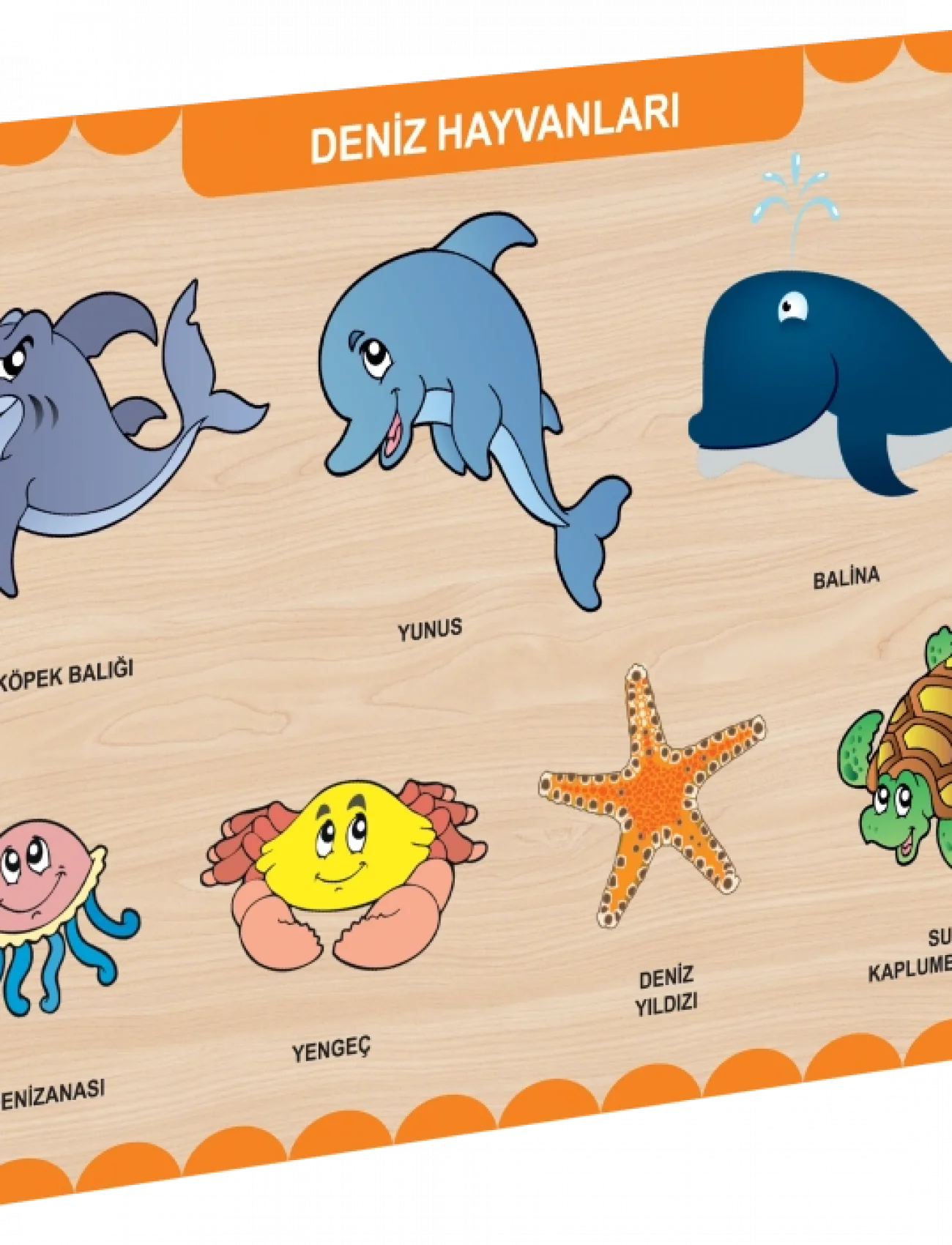 CAAHS-3212 CA GAMES AHŞAP DENİZ HAYVANLARI BUL-TAK