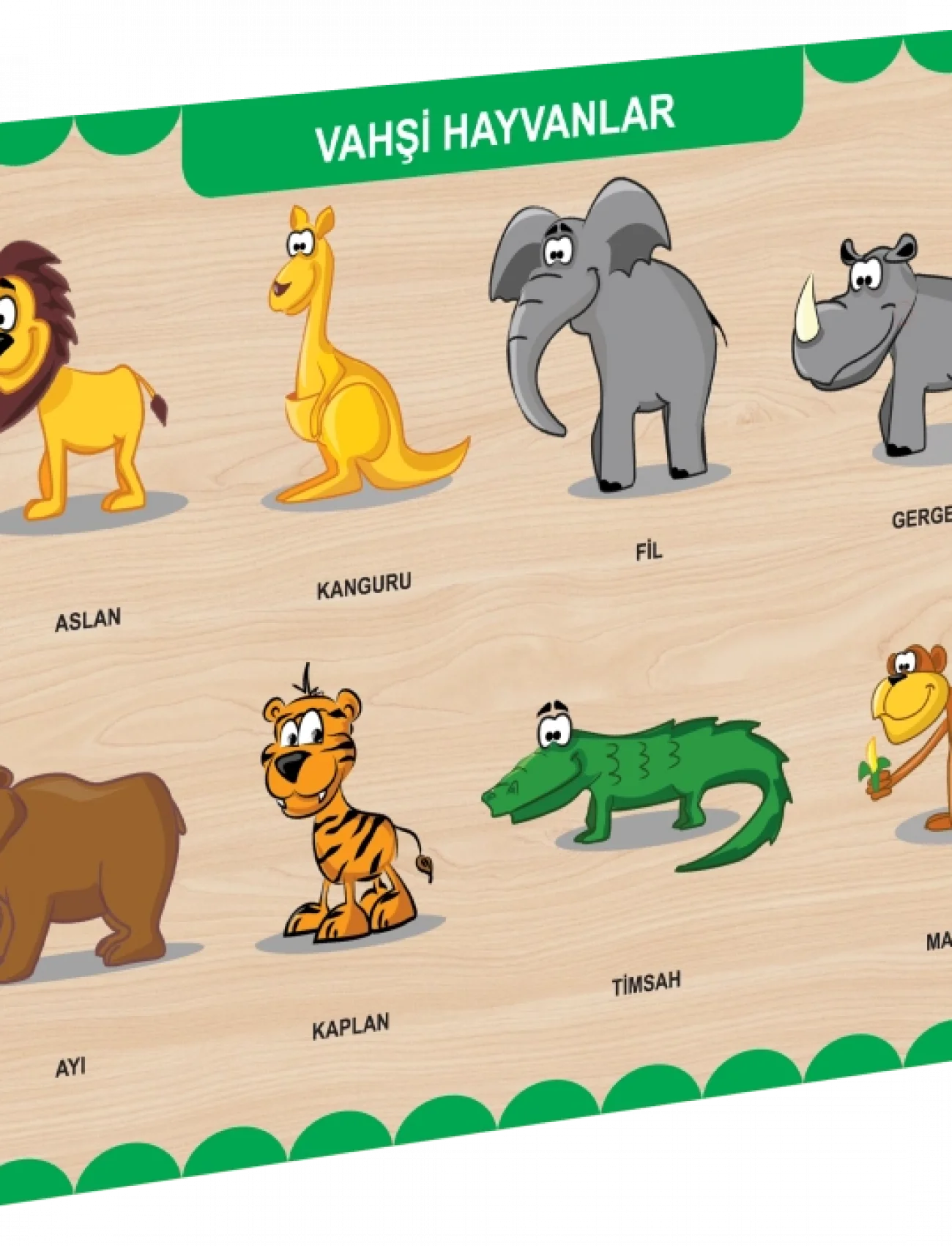 CAAHS-3213 CA GAMES AHŞAP VAHŞİ HAYVANLAR BUL-TAK