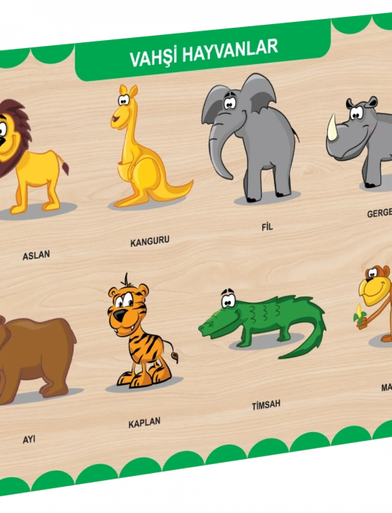 CAAHS-3213 CA GAMES AHŞAP VAHŞİ HAYVANLAR BUL-TAK