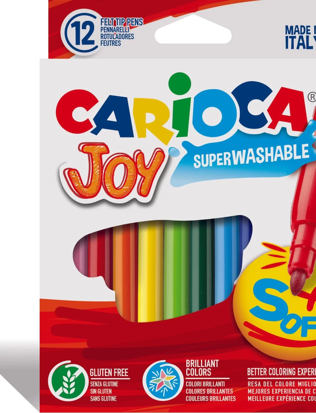 Carioca Joy Süper Yıkanabilir Keçeli Boya Kalemi 12Li