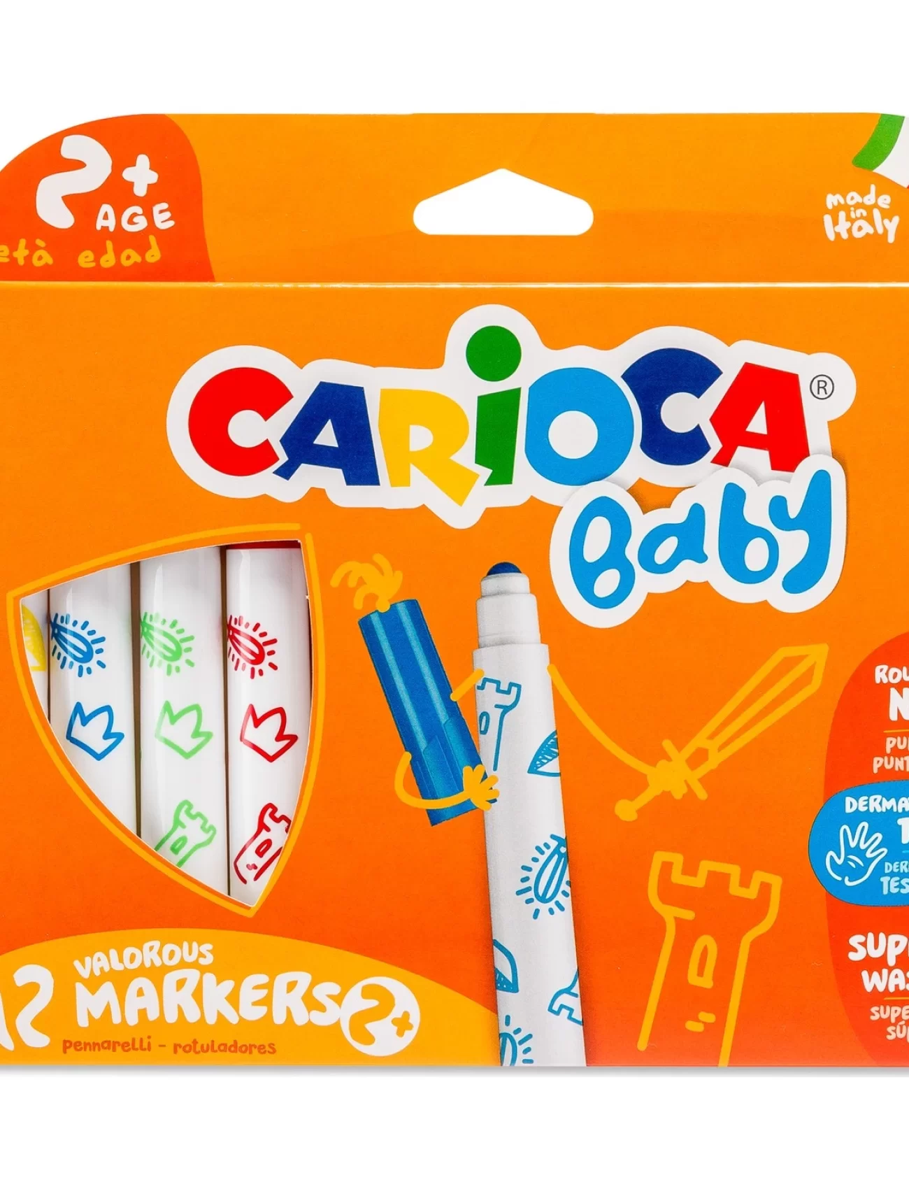 Carioca Jumbo Bebek Süper Yıkanabilir Keçeli Boya Kalemi 12Li