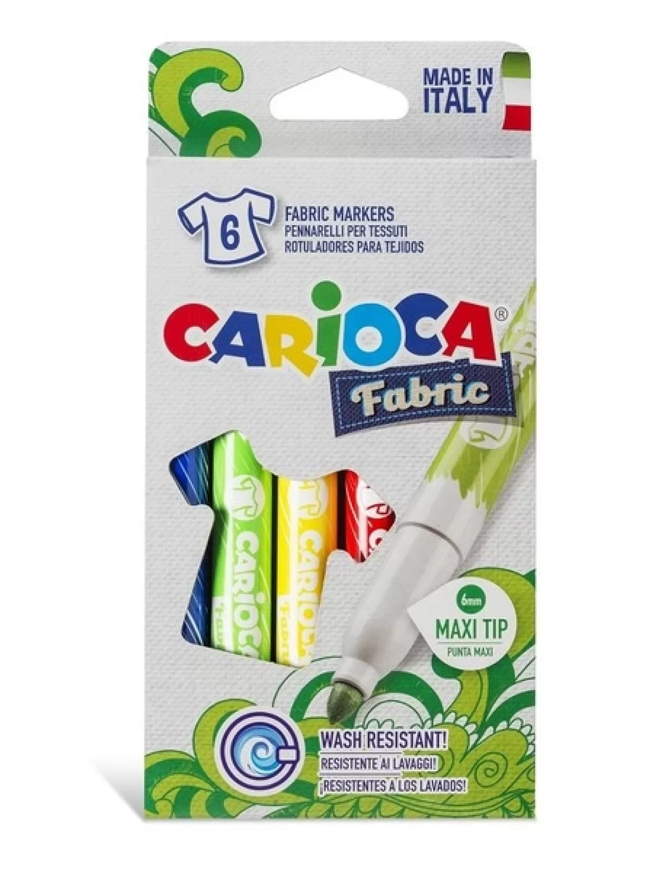 Carioca Keçeli Kumaş Boyama Kalemi Maxı 6Lı