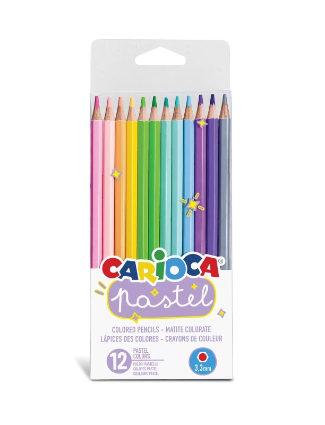 Carioca Pastel Renk Kuru Boya Kalemi 12Li