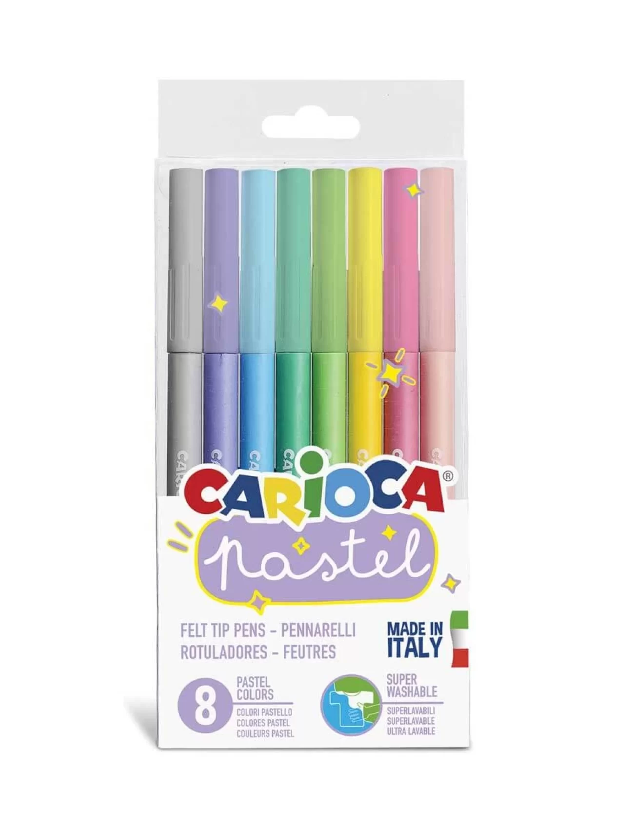 Carioca Pastel Süper Yıkanabilir Keçeli Kalem 8Li