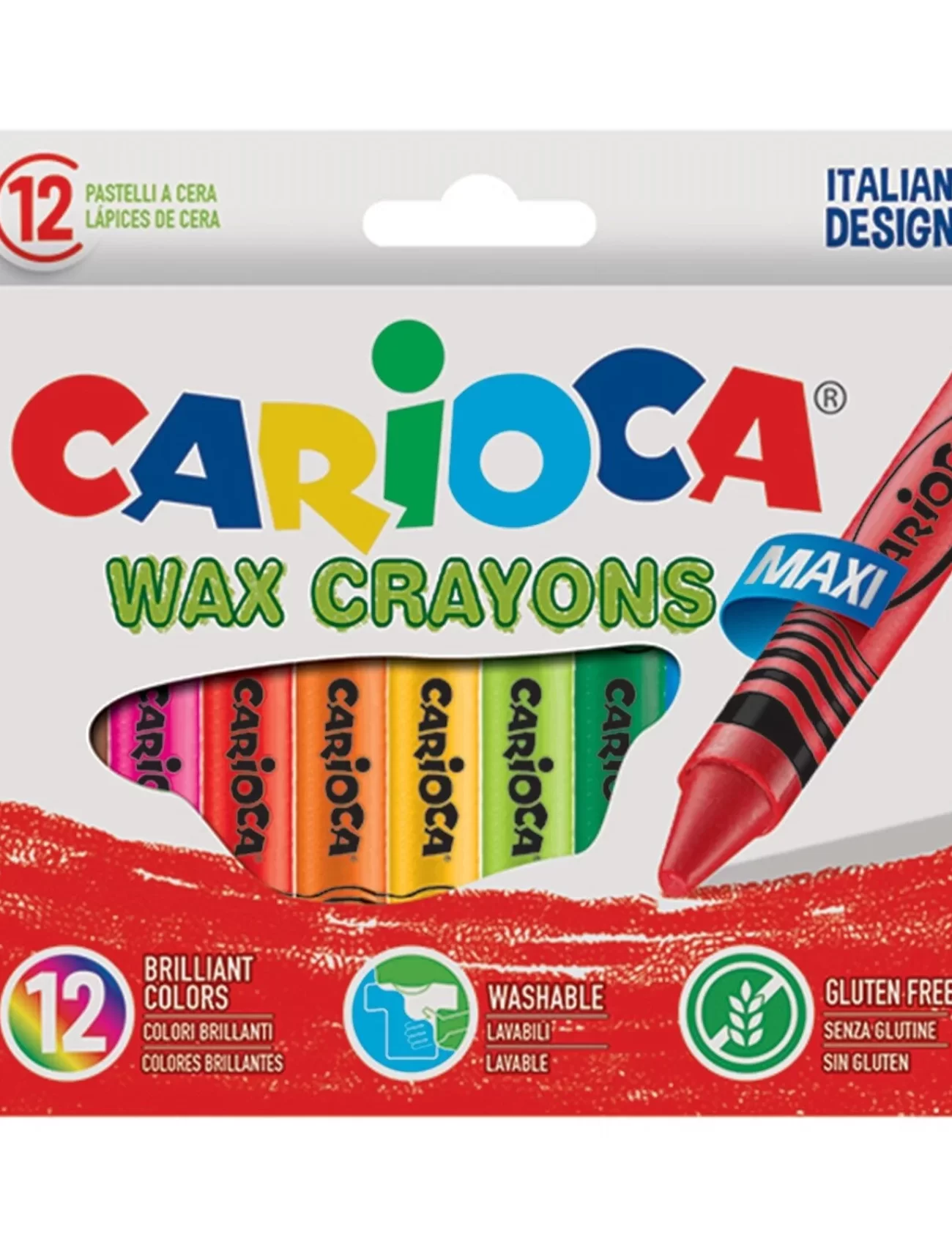 Carioca Wax Yıkanabilir Pastel Boya Kalemi 12Li