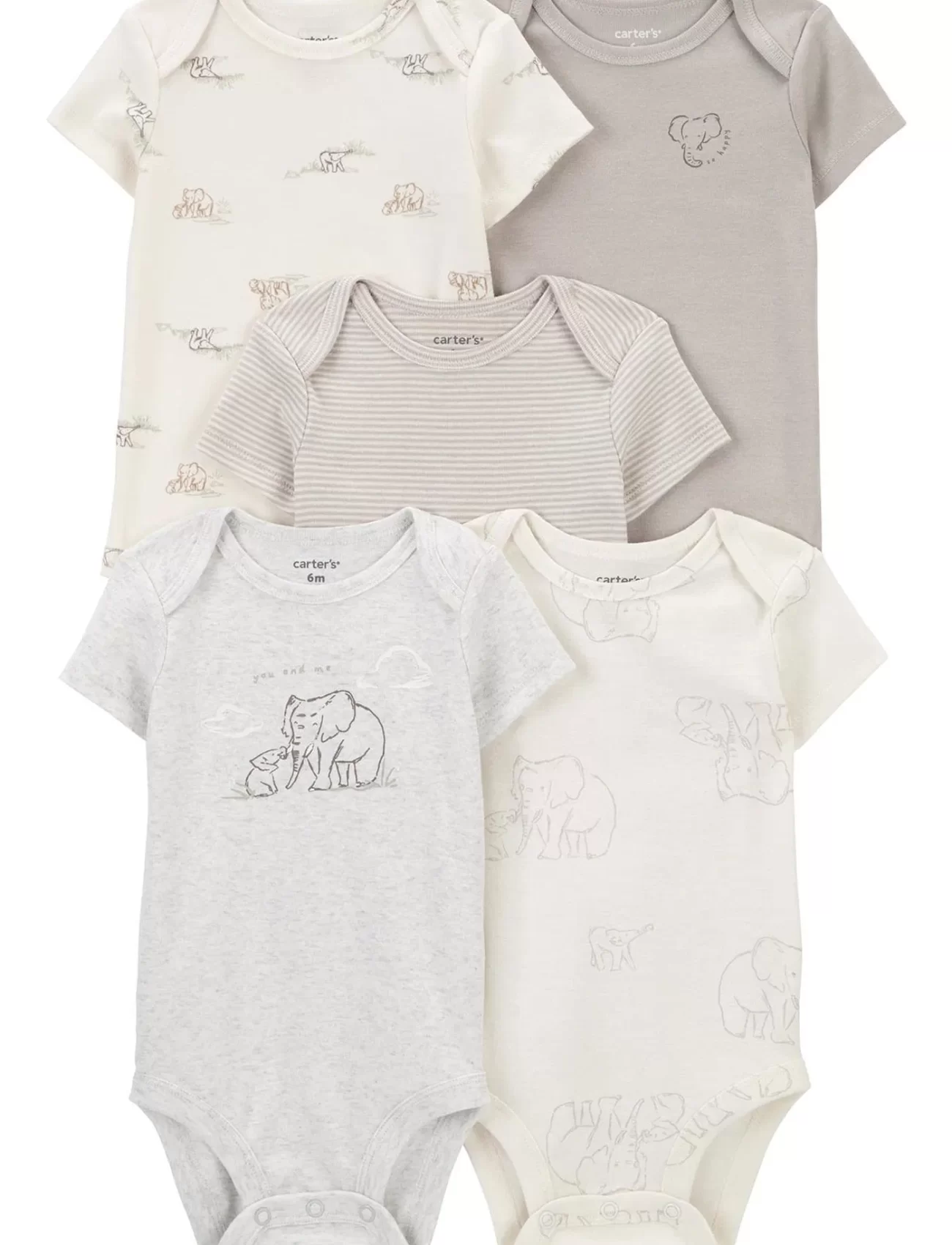 Carters Bebek Body Set Kısa Kollu 5li Paket 1R036310 Renkli