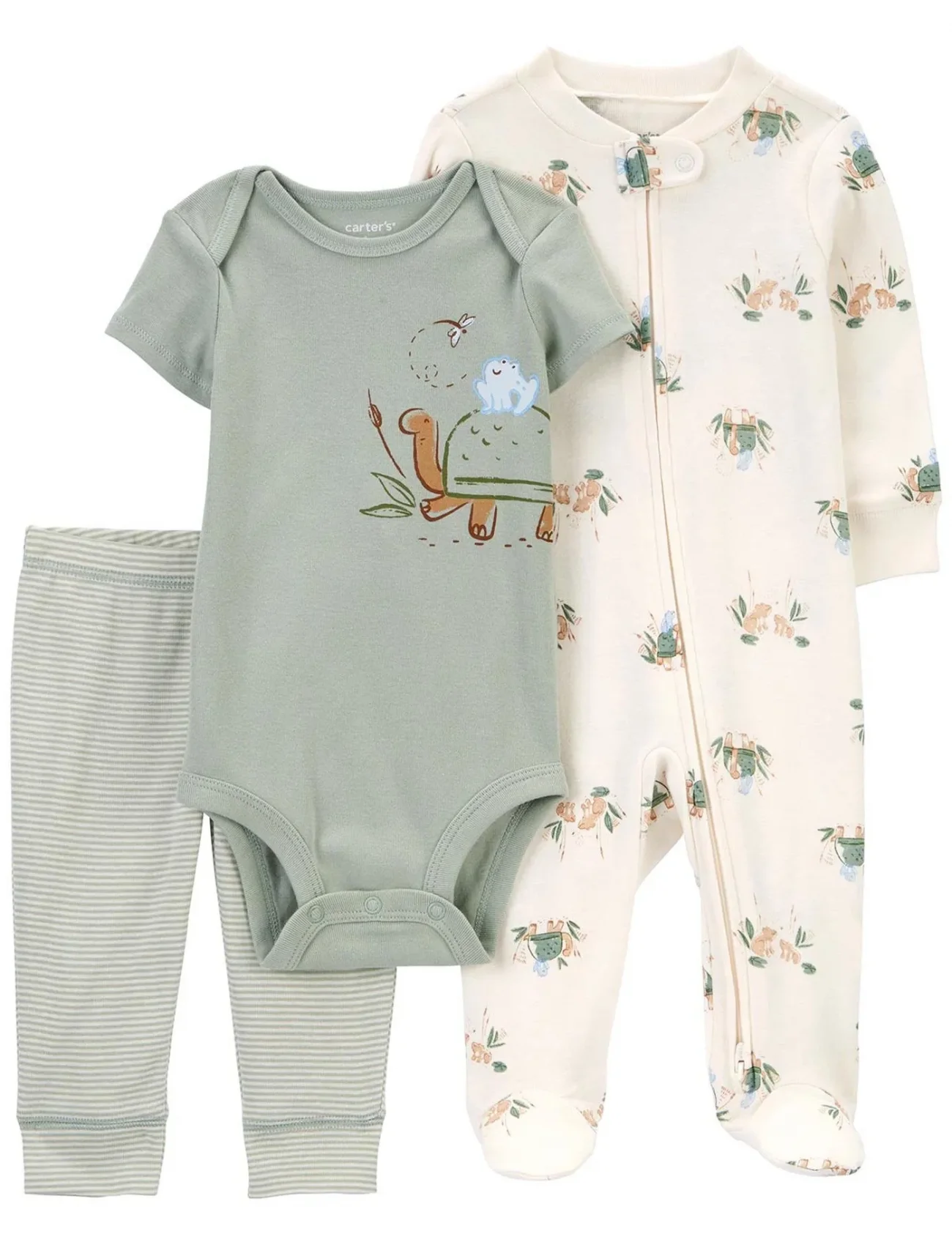 Carters Erkek Bebek Tulum Body Pantolon Set 3lü Paket 1R038110 Renkli