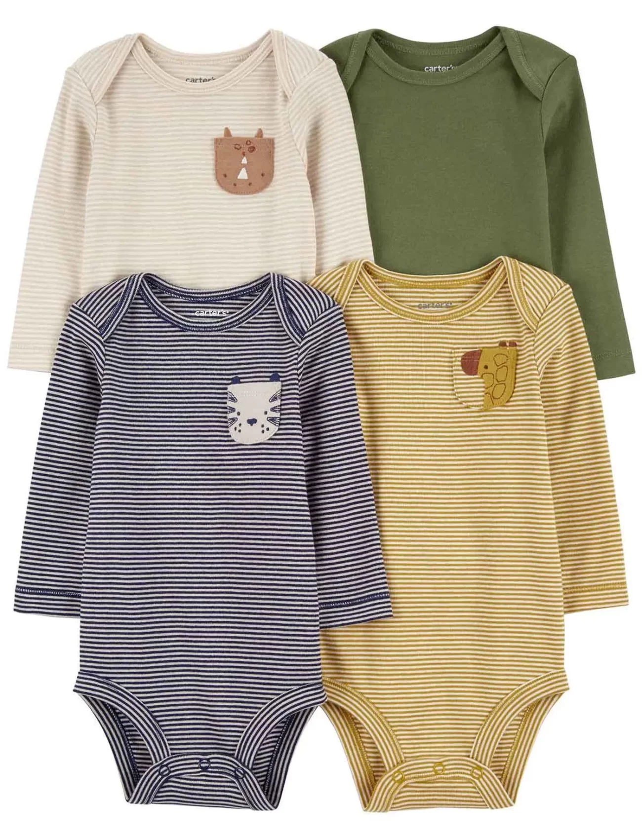 Carters Erkek Bebek Uzun Kollu Body Set 4lü Paket 1R697910 Renkli