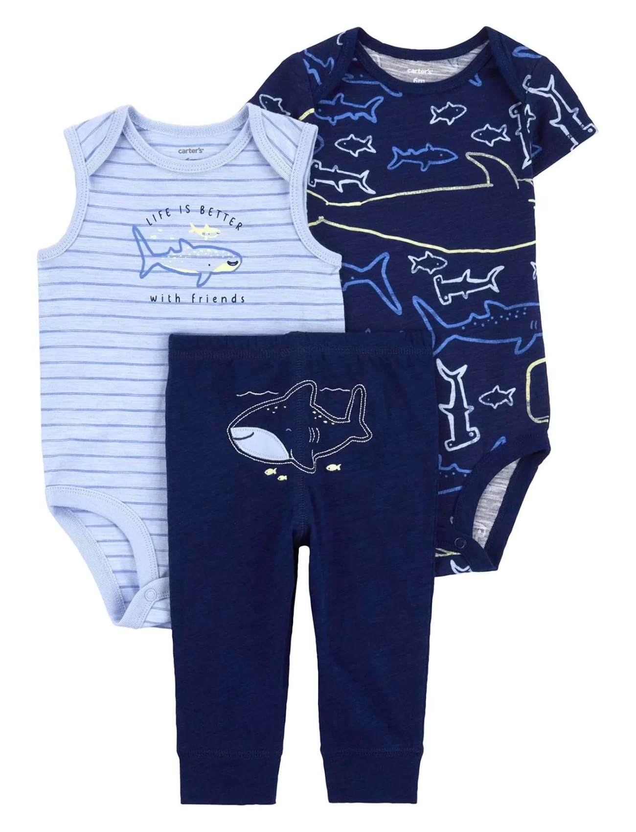 Carters Layette Erkek Bebek 3Lü Set 1Q925110 Karışık Renkli