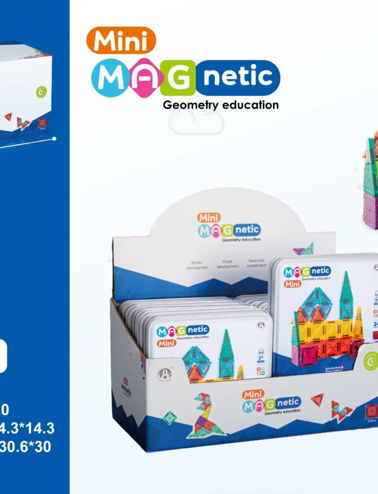 CH1472-1 3.75CM  Mini Magnetic BlokMetal Kutu  24 PCS