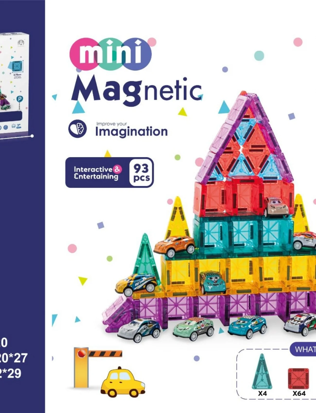 CH1528 3.75CM Mini Magnetic Blok 93 PCS