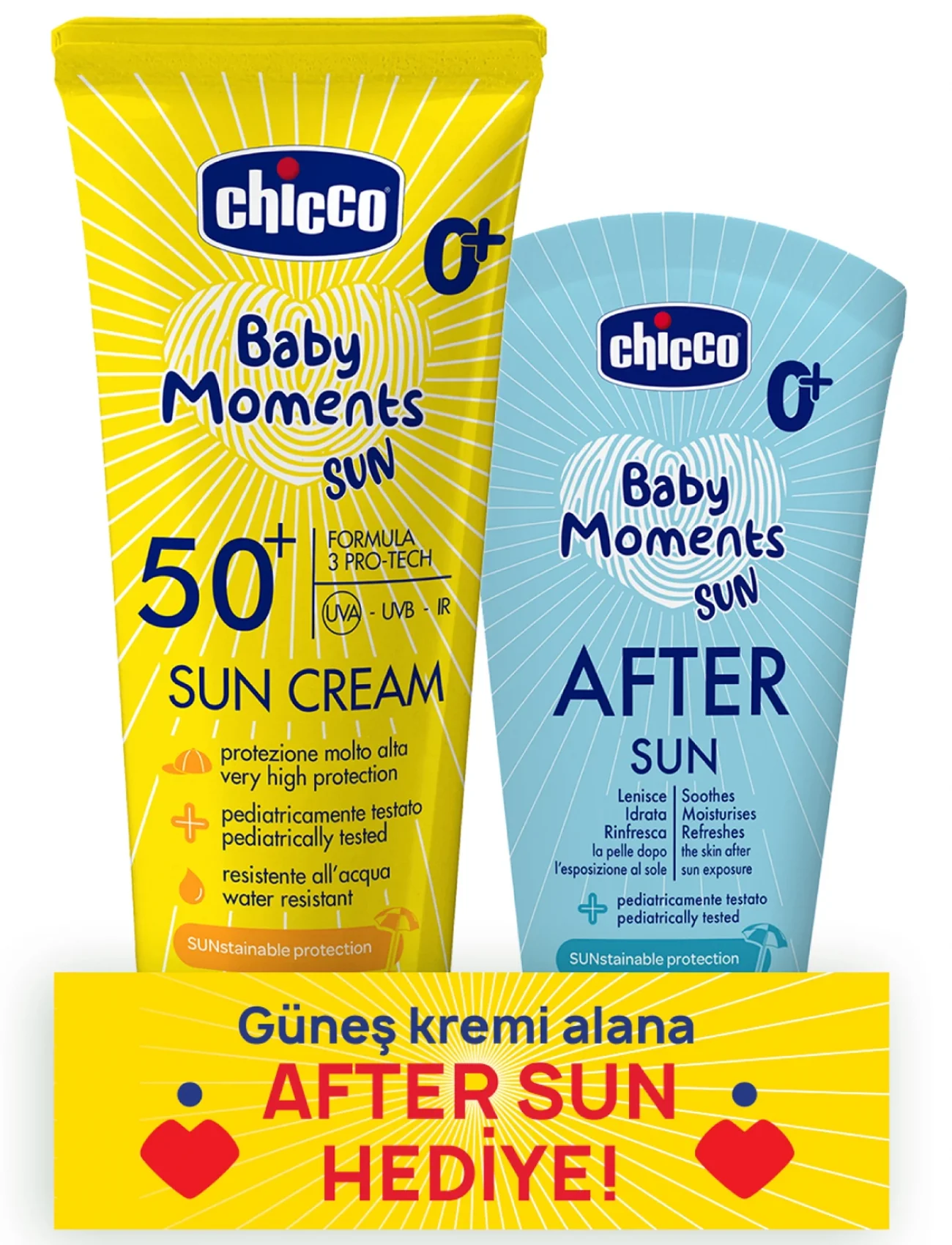 Chicco Baby Moments Sun Güneş Kremi Spf 50+ 75 ml + After Sun Hediye