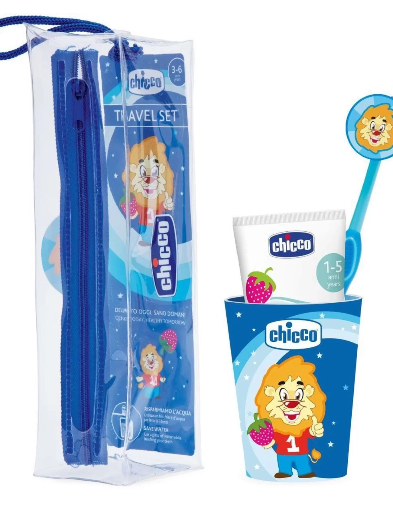 Chicco Diş Fırçası Seyahat Seti Bardaklı 3 Yaş+ Erkek