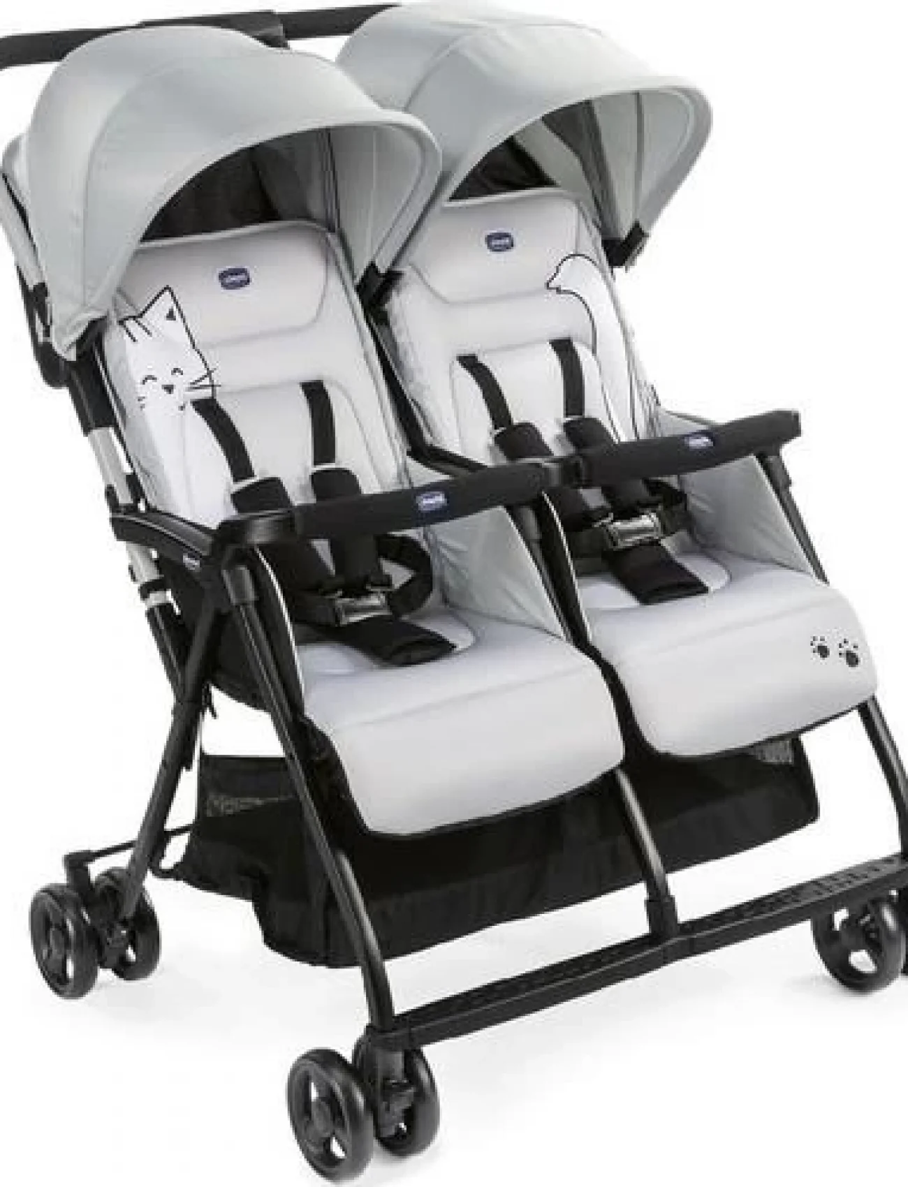 Chicco Ohlala Twin İkiz Bebek Arabası Silver