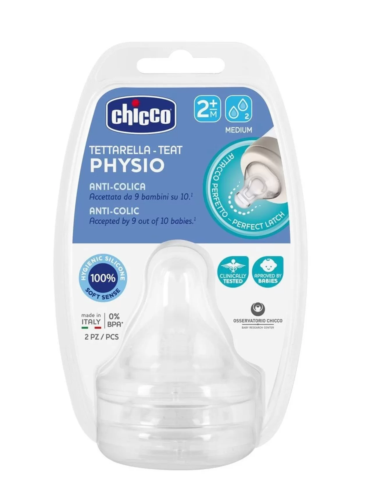 Chicco Well-Being 2Li Biberon Emziği 2+ Ay