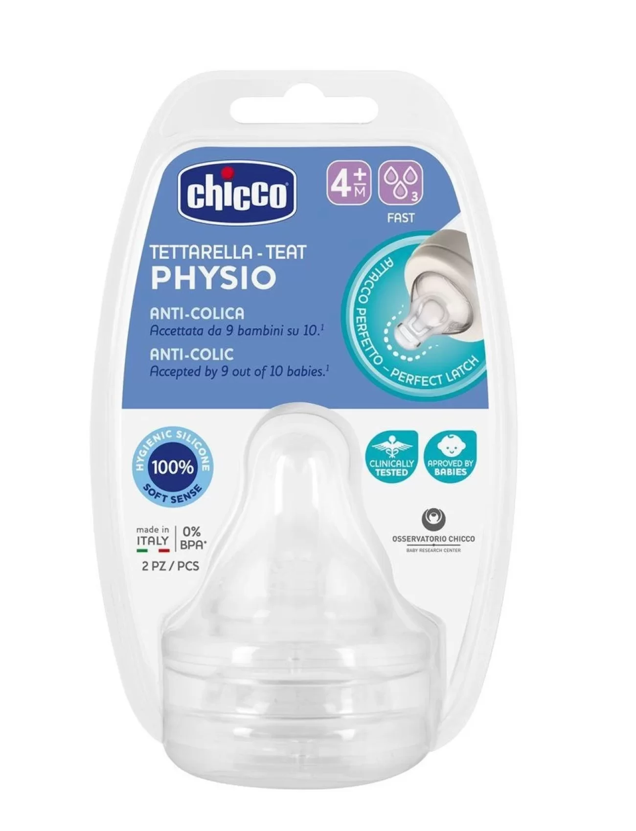 Chicco Well-Being 2Li Biberon Emziği 4+ Ay