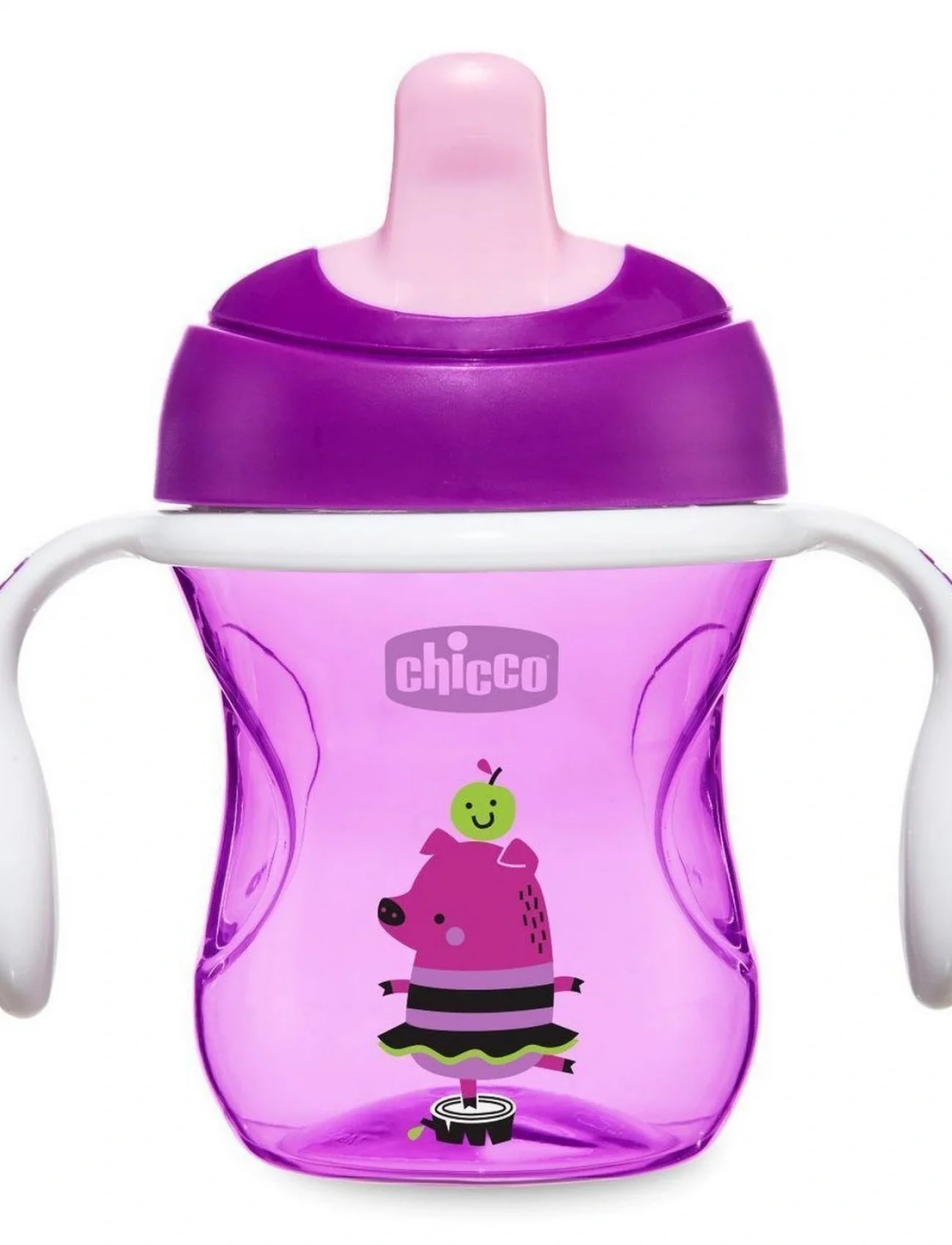 Chicco Yarı Yumuşak Uçlu Alıştırma Bardağı 6 Ay+ 200 ml Kız