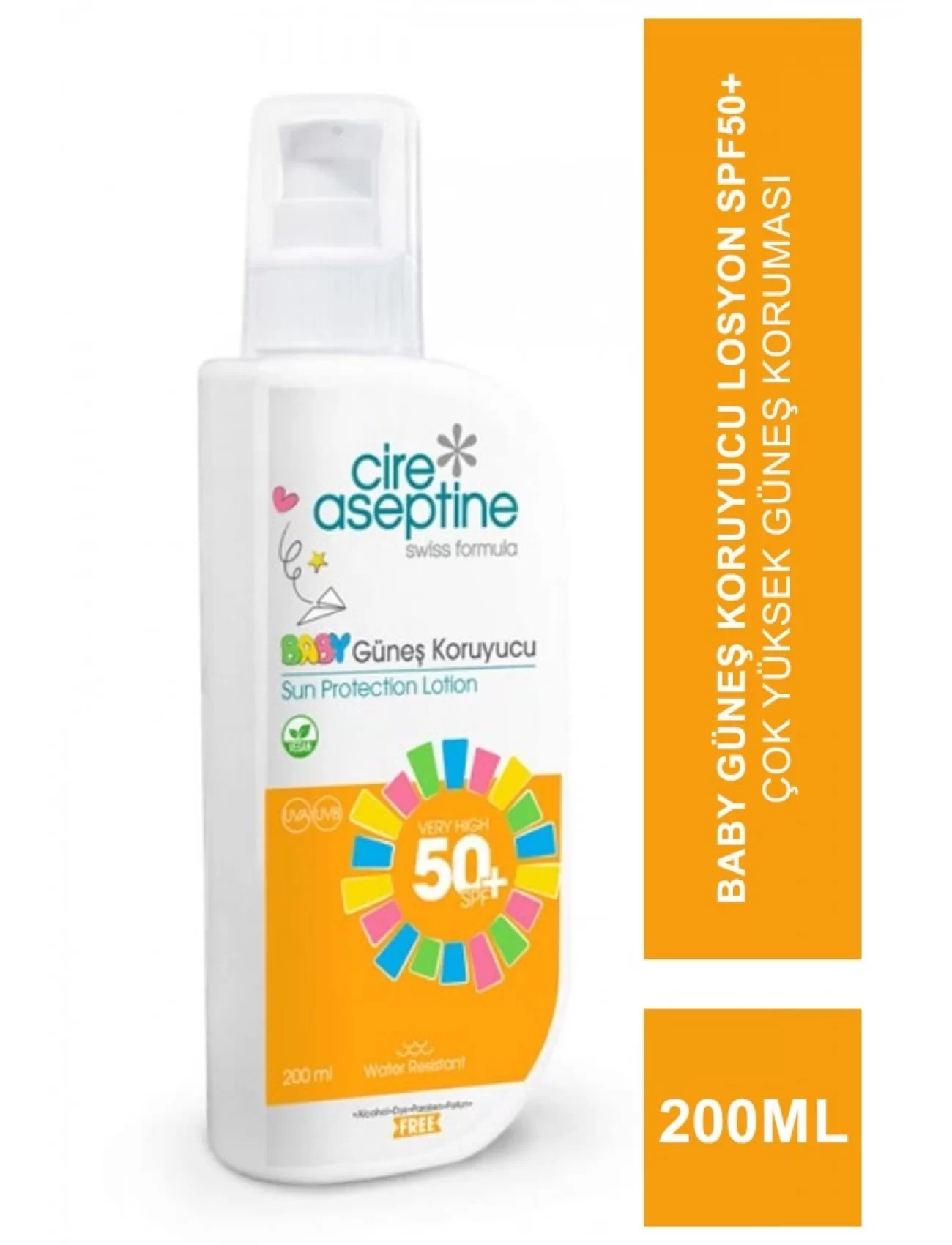 Cire Aseptine Sun Baby Güneş Koruyucu Losyon 50 Spf 200 Ml