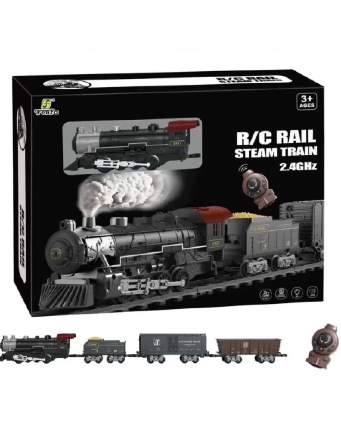 Classic Steam Kumandalı 2,4 Ghz Pilli Tren Seti 30 Parça
