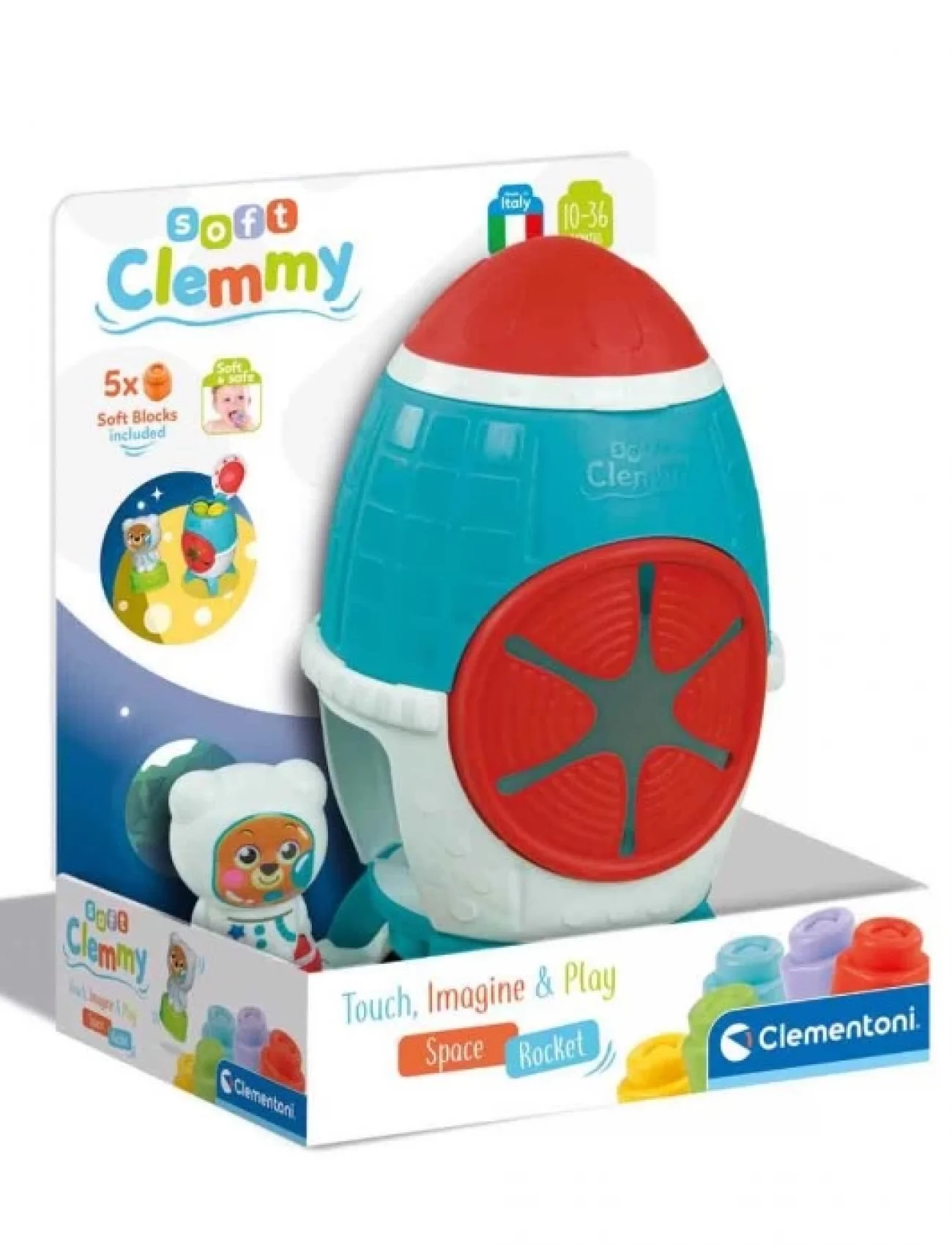 Clementoni Baby Soft Clemmy Yumuşak Blok Duyusal  Roket 17806