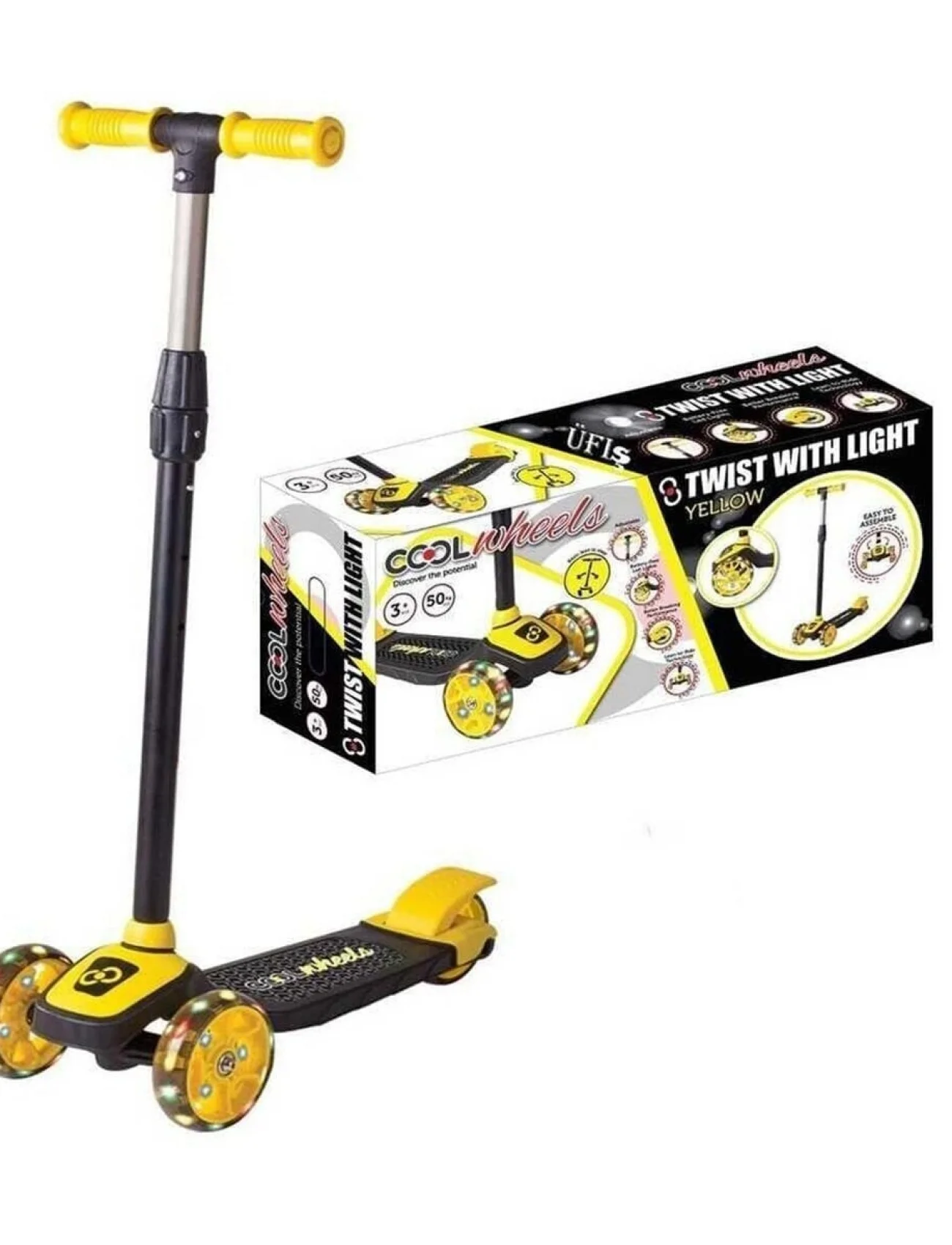 CNSC1-IS CHANKY SCOOTER SARI IŞIKLI KUTULU