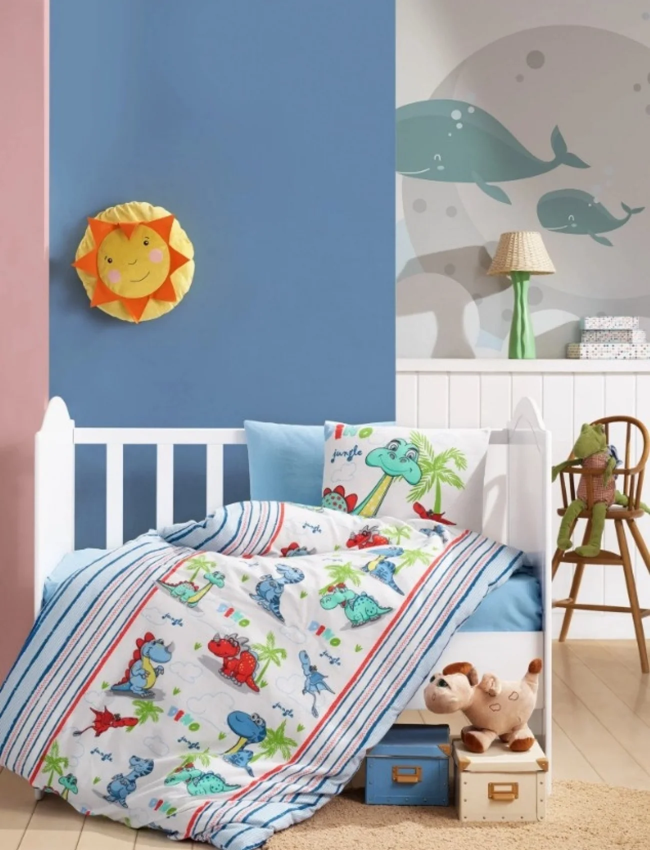 Cotton Box Flanel Bebek Nevresim Takımı Dino