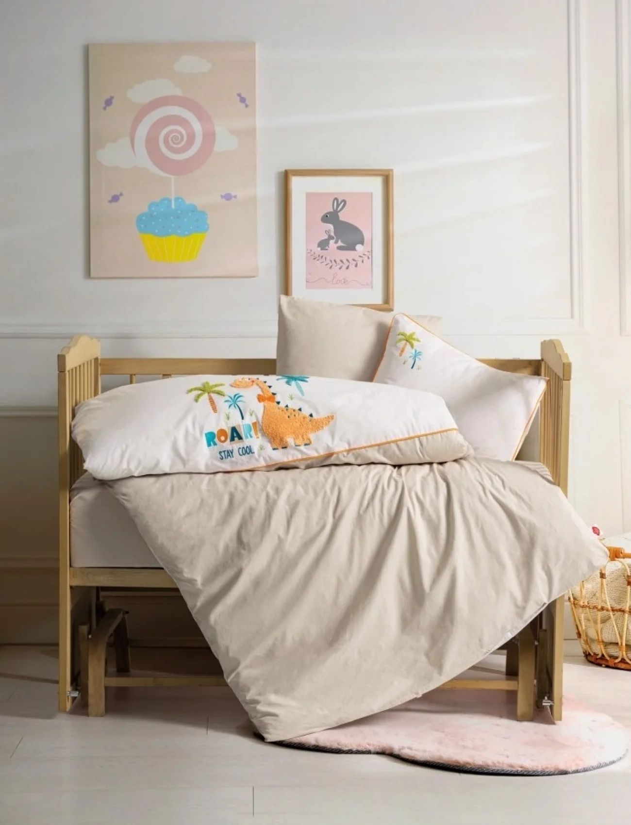 Cotton Box Punch Ranforce Nakışlı Bebek Nevresim Takımı Kiddo