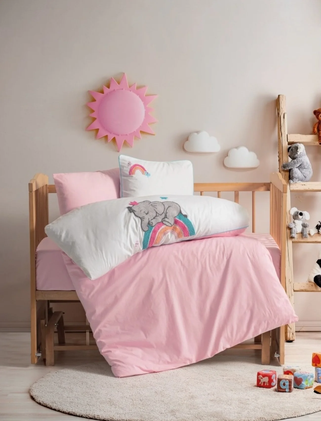 Cotton Box Punch Ranforce Nakışlı Bebek Nevresim Takımı Lucky
