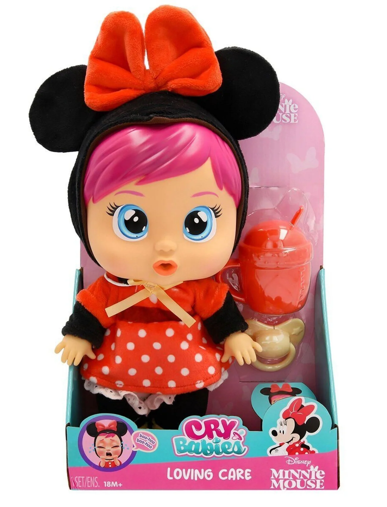 CYB69000 Cry Babies Love and Care Minnie Kostümlü Bebek