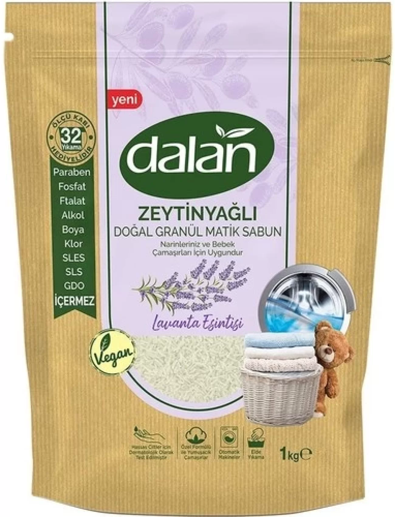 Dalan Zeytinyağlı Doğal Granül Matik Sabun Lavanta Esintisi 1000 Gr