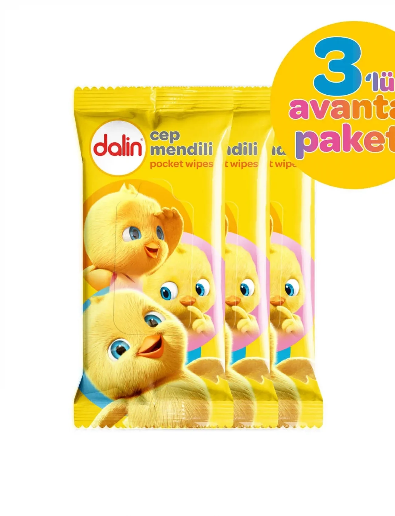 Dalin Klasik Islak Cep Mendil 3x15 Adet