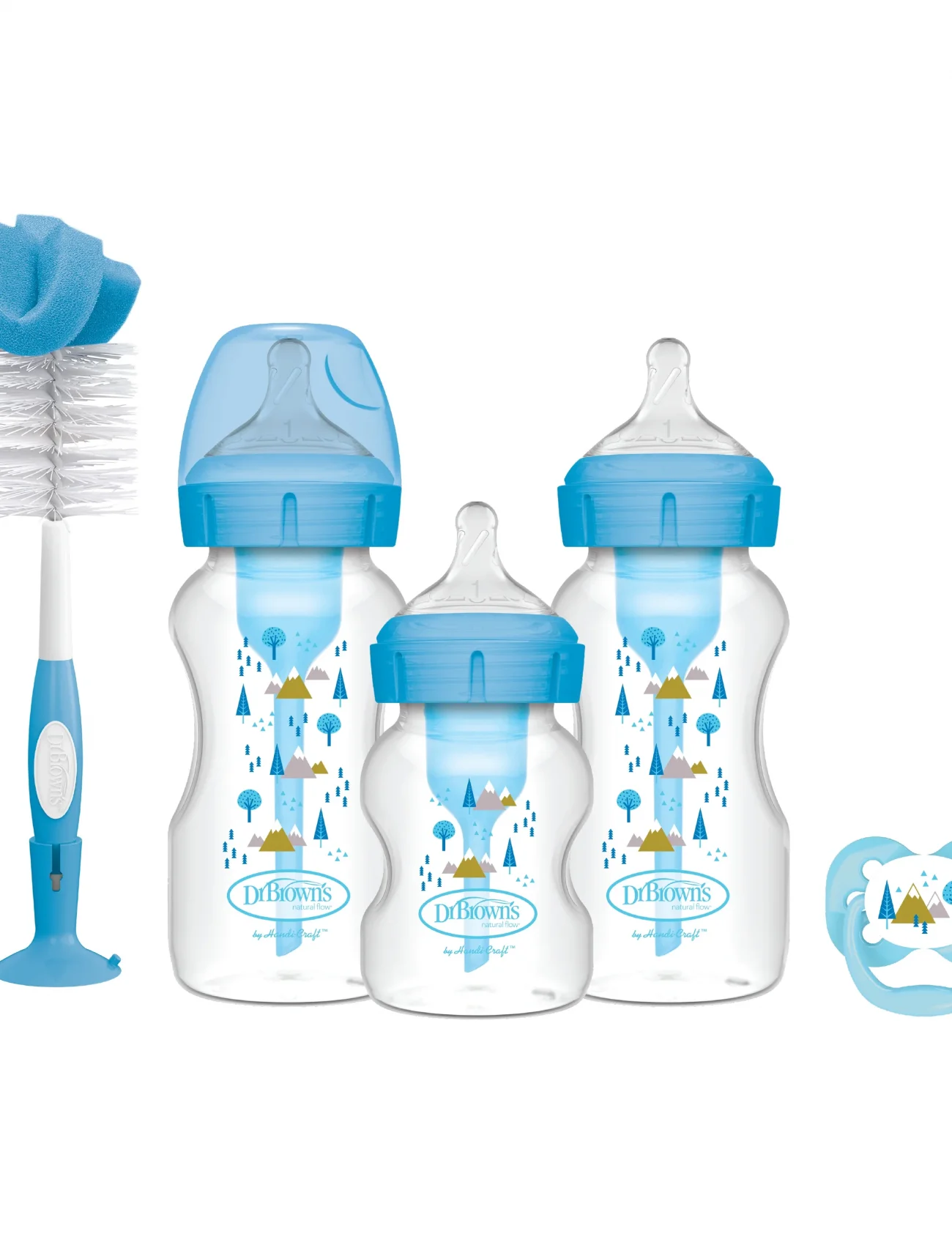 Dr.browns Geniş Ağız Anti Kolik Options+ Pp Biberon Hediye Seti Mavi