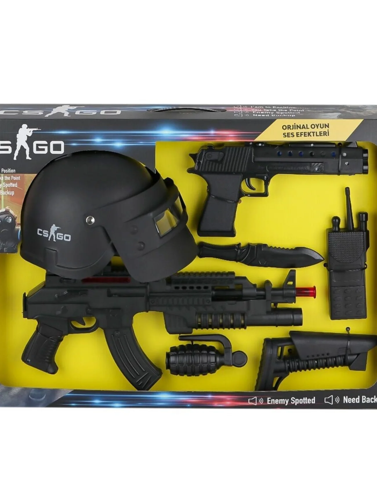 ER-120M CS Go Kask ve Silah Oyun Seti -Erdem Oyuncak