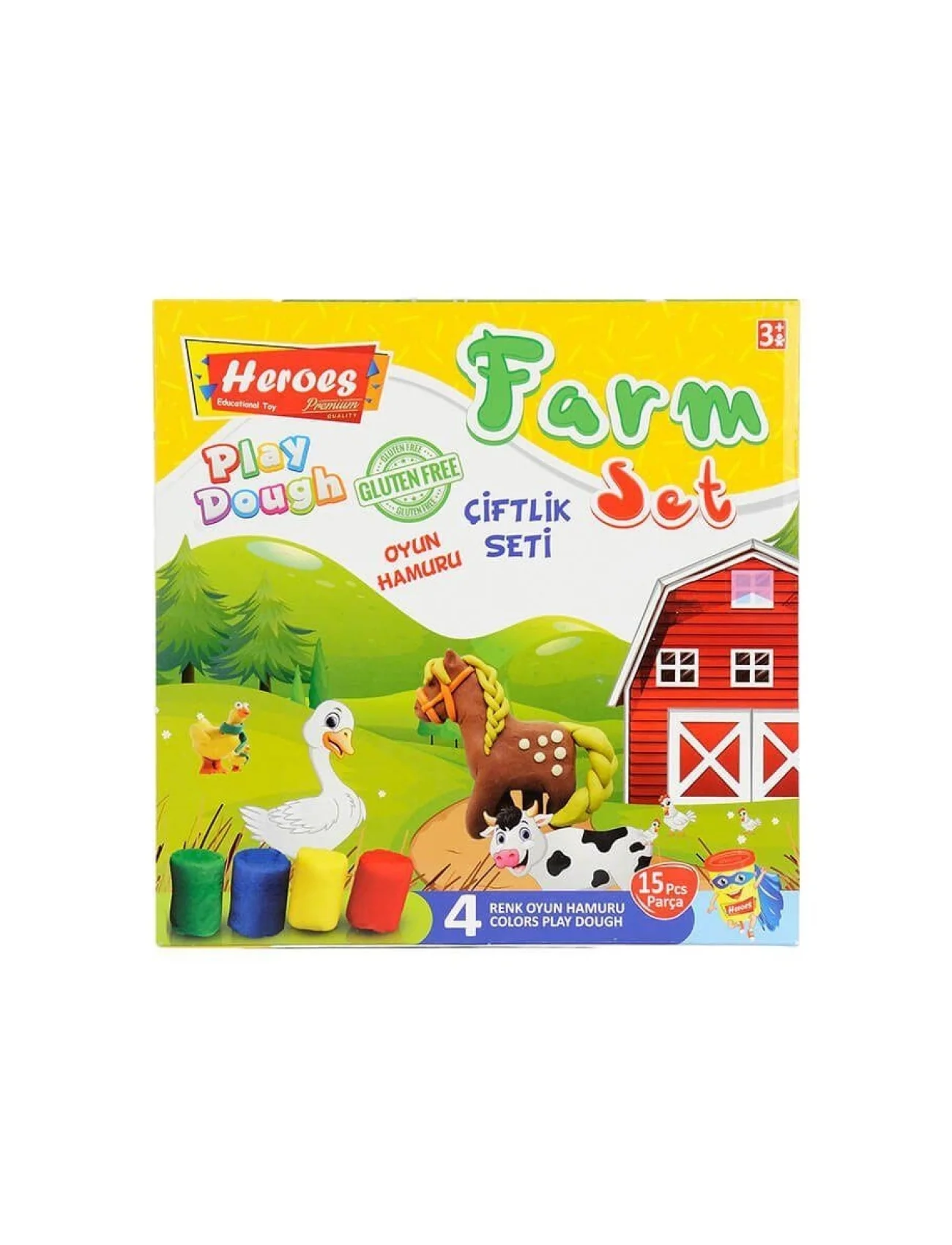 ERN-588 HEROES ORTA KUTULU ÇİFTLİK OYUN HAMURU SETİ