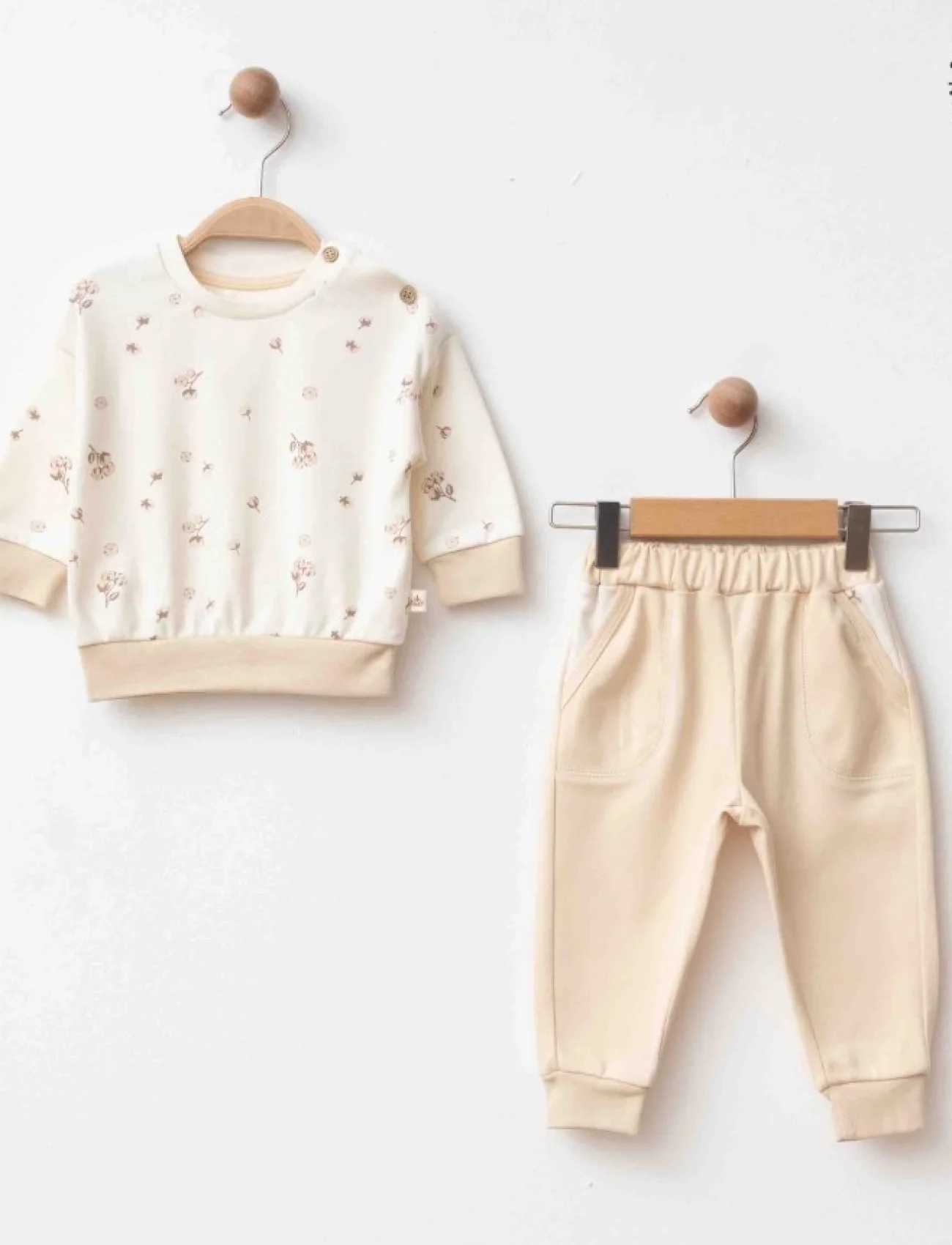 Eslenza Organik İkili Takım 2245 Ekru