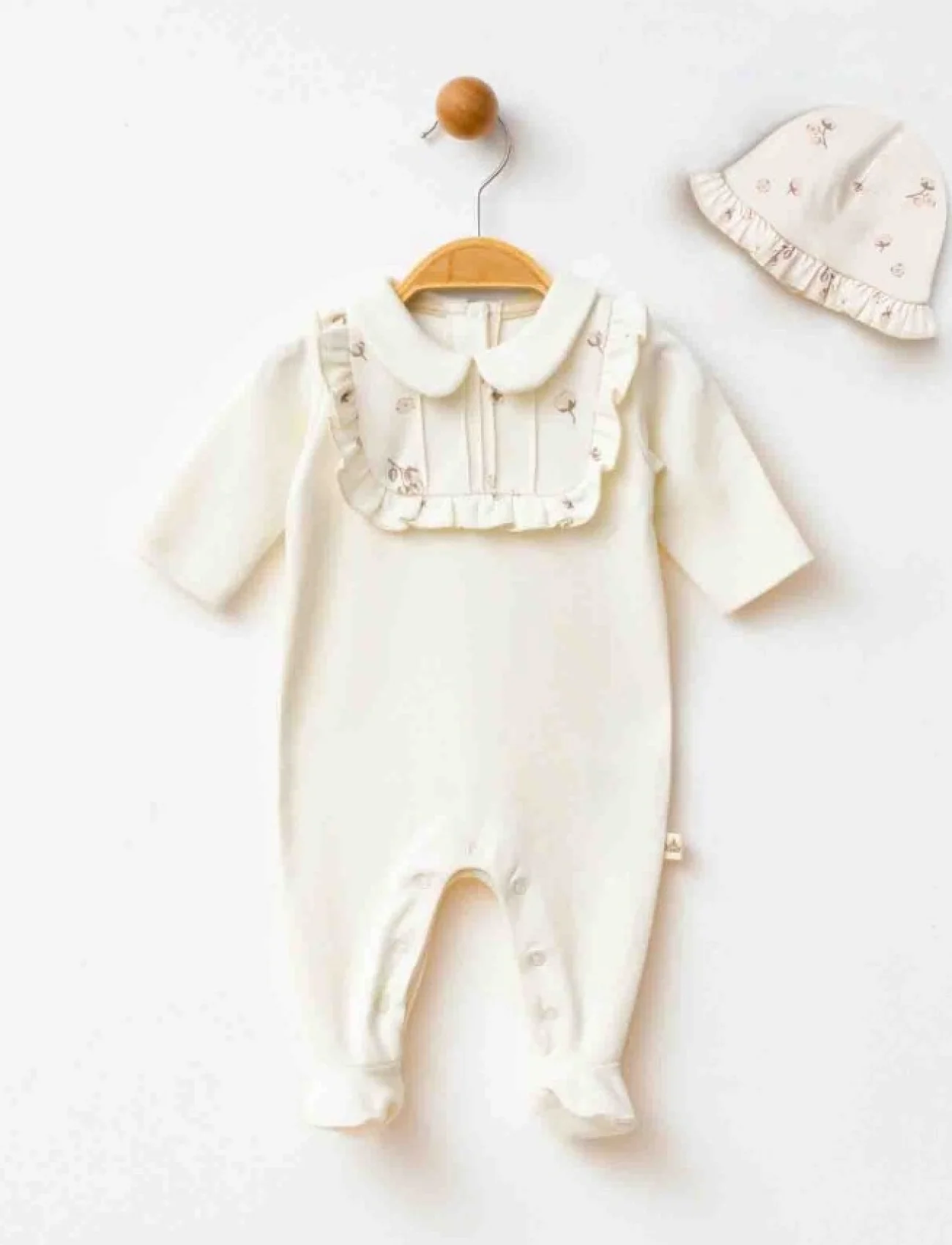 Eslenza Şapkalı Tulum 2240 Krem