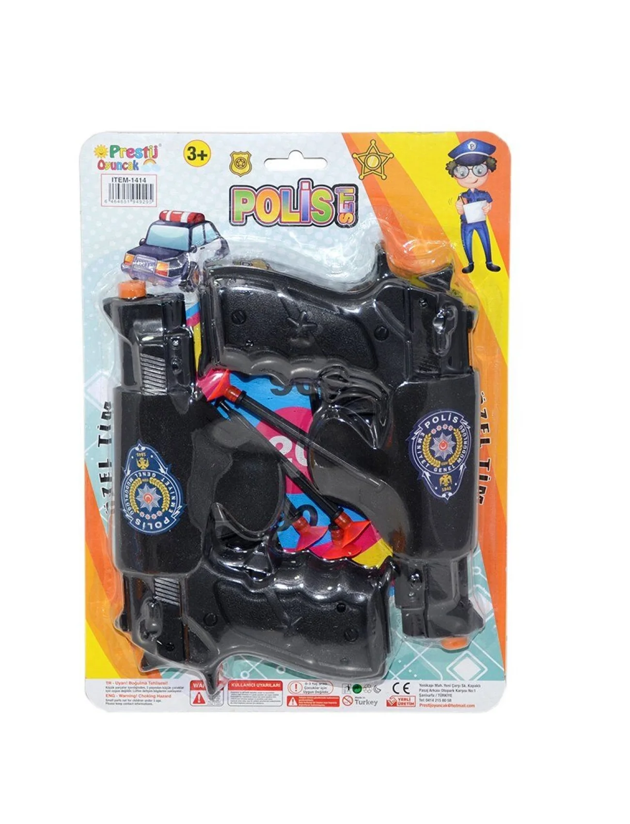 FAB 1414 2li Silahlı Polis Oyun Seti -Prestij