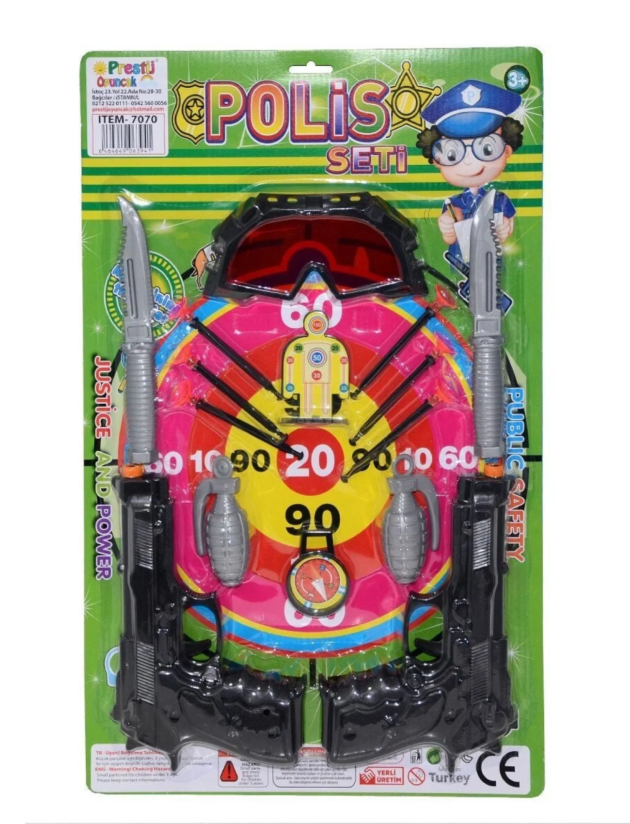 FAB 7070  EL BOMBALI POLİS SETİ KARTELA