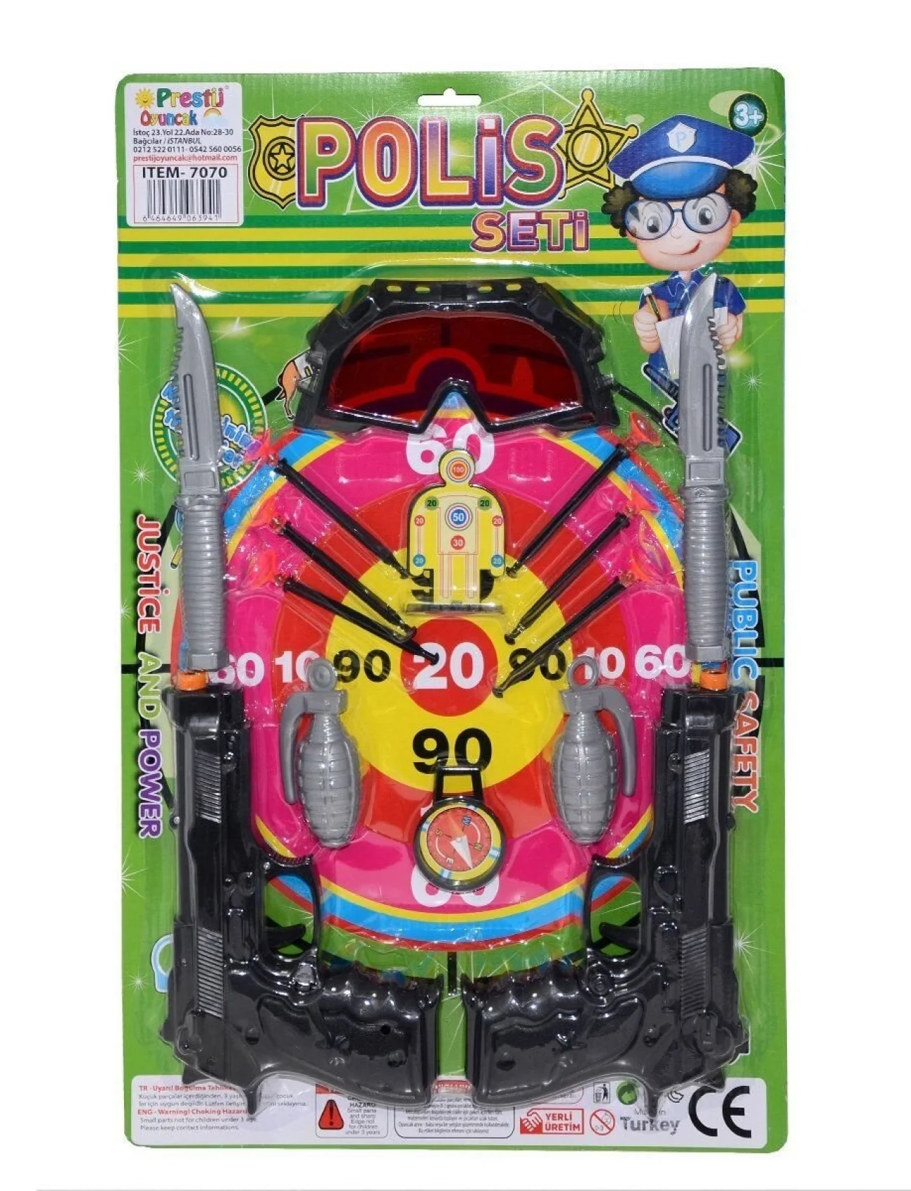 FAB 7070  EL BOMBALI POLİS SETİ KARTELA