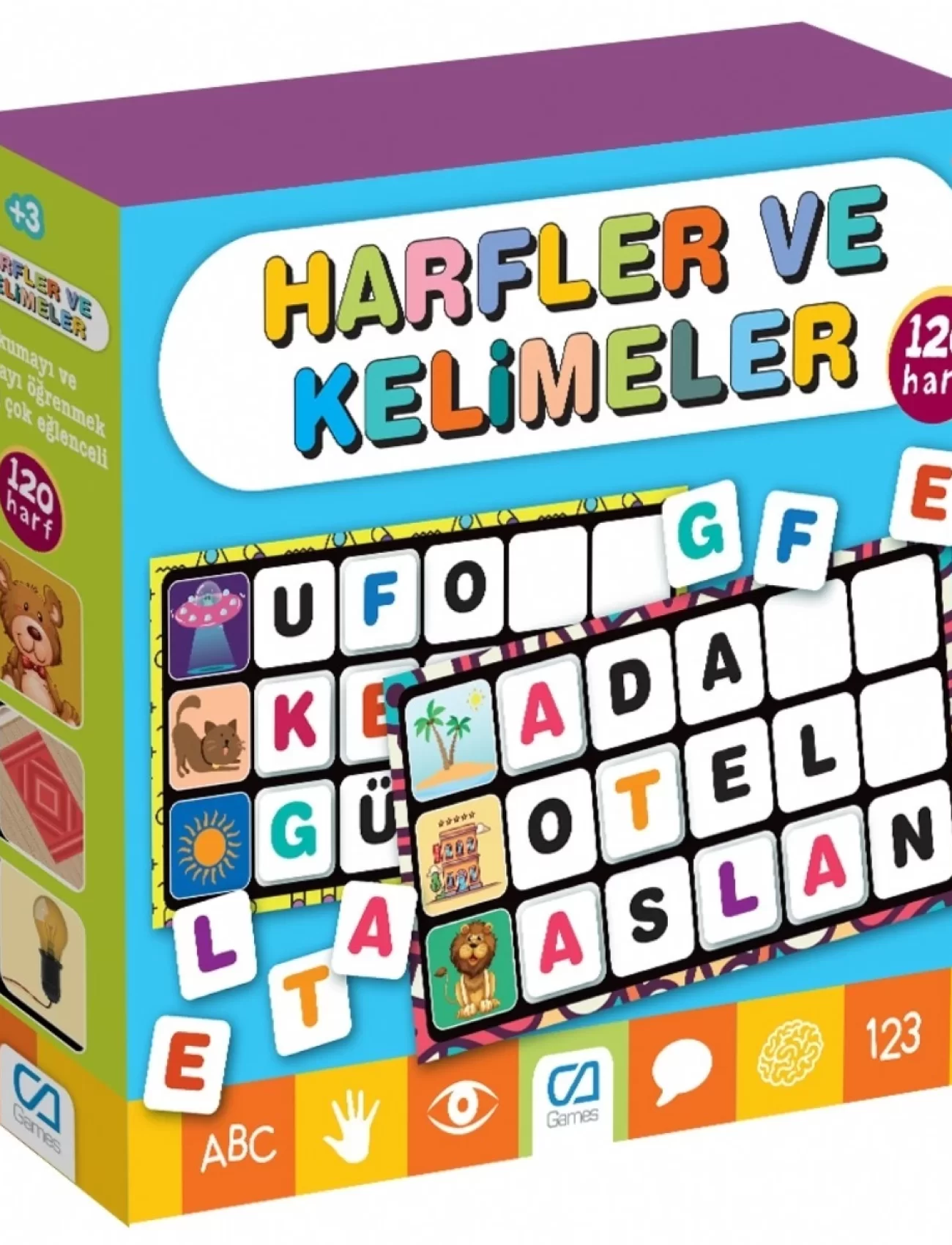 Games Harfler Ve Kelimeler Eğitici Kartlar 120 Harf 5129