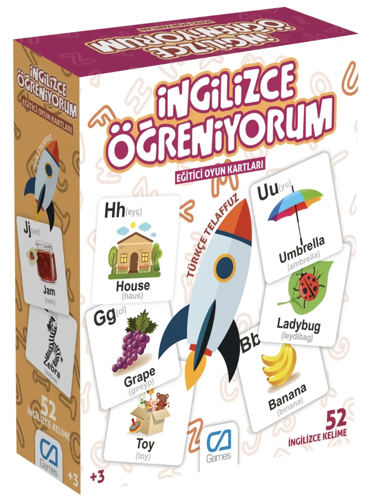 Games İngilizce Öğreniyorum Eğitici Oyun Kartları 52 Kart 5044