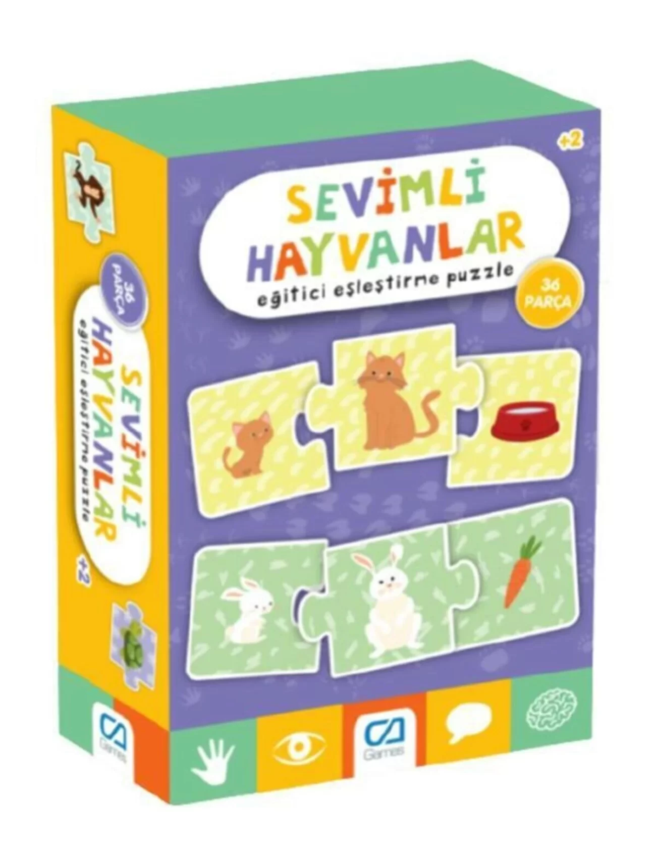 Games Sevimli Hayvanlar Eğitici Eşleştirme Puzzle 36 Parça 5128