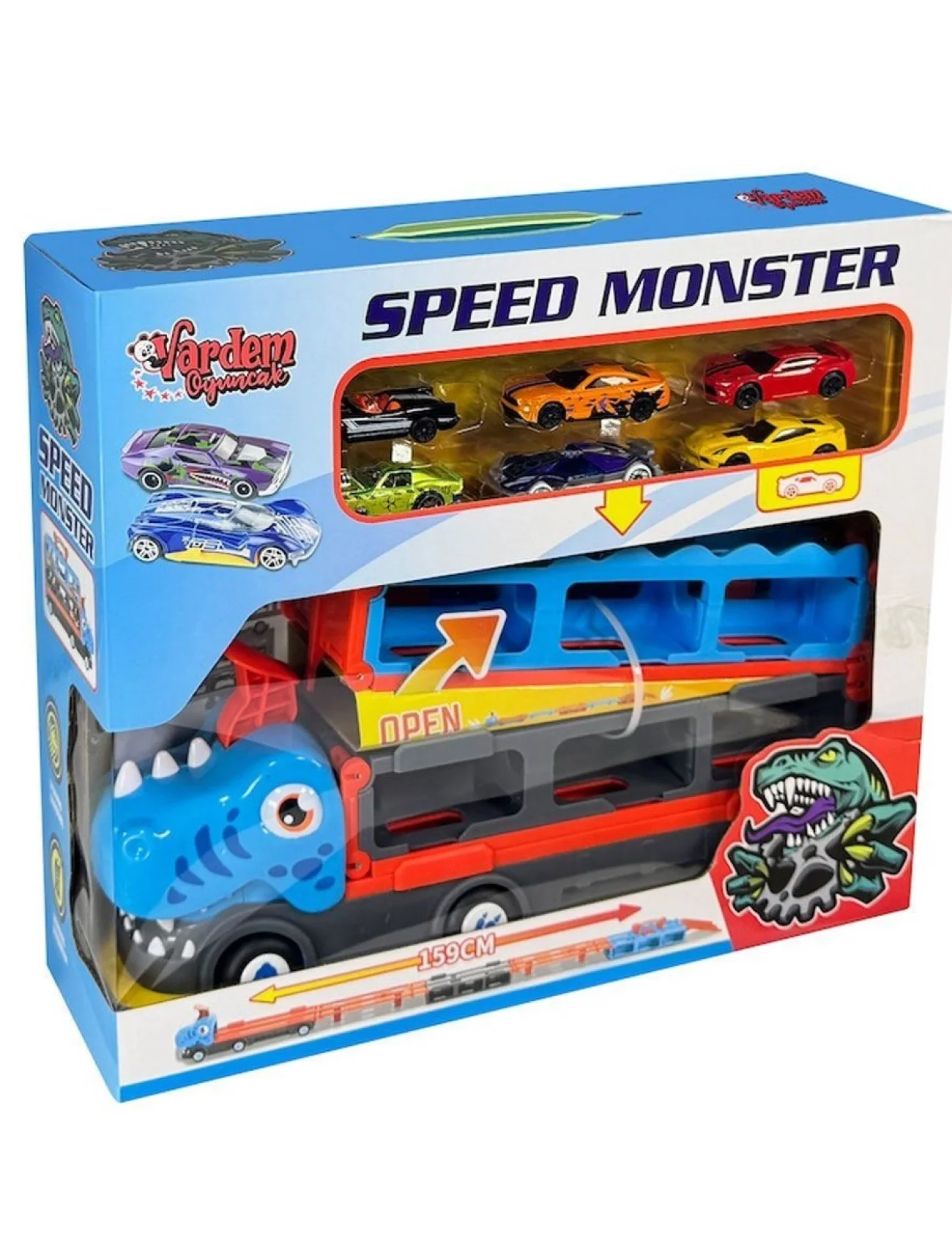 GD001 Parkurlu Araba Fırlatan Dinazor -Vardem Oyuncak