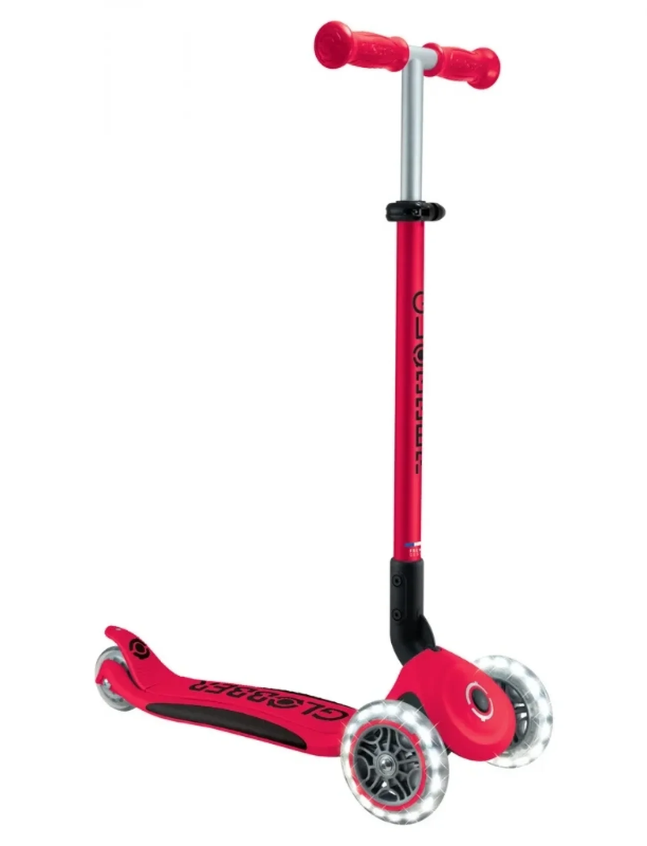 Globber Elite Deluxe Işıklı Scooter Kırmızı