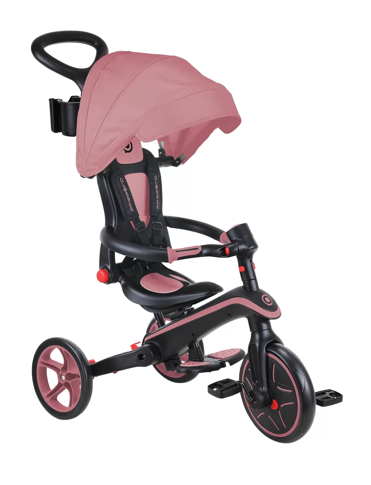Globber Explorer 4in1 Katlanabilir Bisiklet Koyu Pastel Pembe