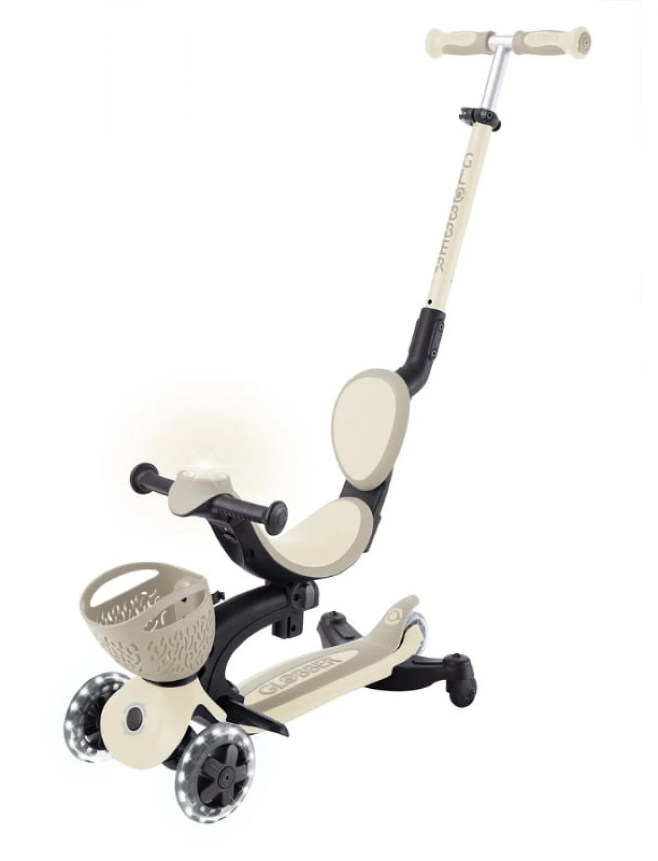 Globber Go Up Baby 360 Scooter (ışıklı) Koyu Bej
