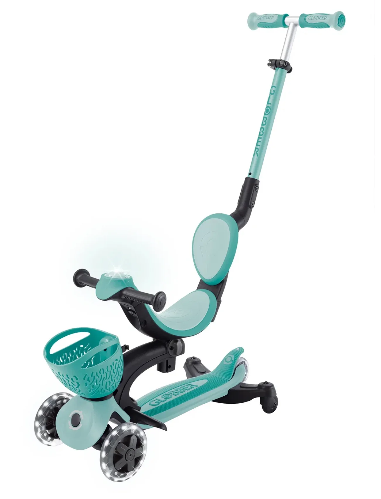 Globber Go Up Baby 360 Scooter (ışıklı) Koyu Mint