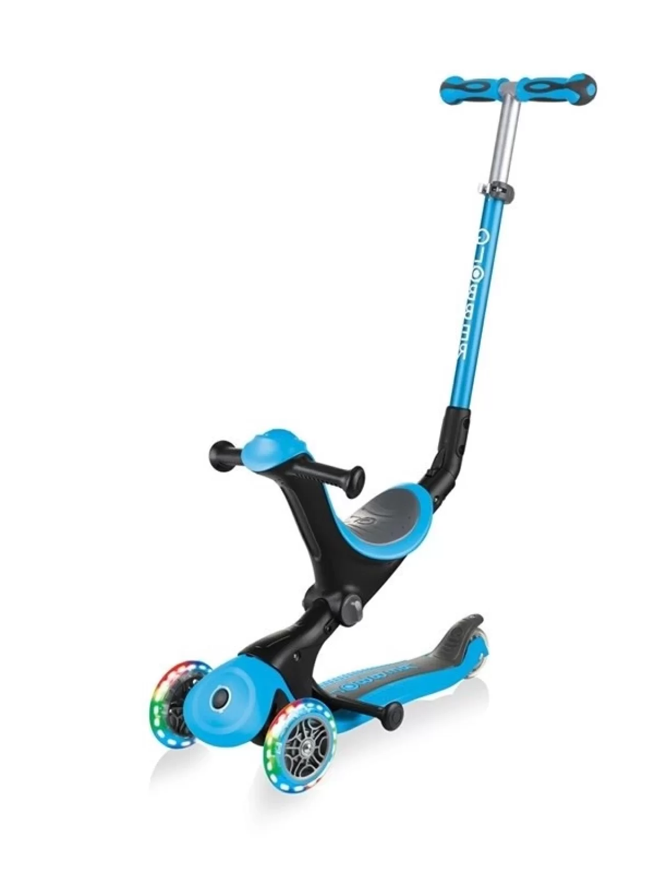 Globber Go Up Deluxe Scooter (Işıklı) Mavi