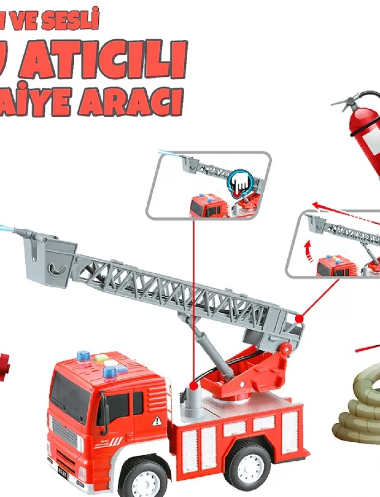 Gokidy Işıklı Ve Sesli Su Atıcı İtfaiye Aracı