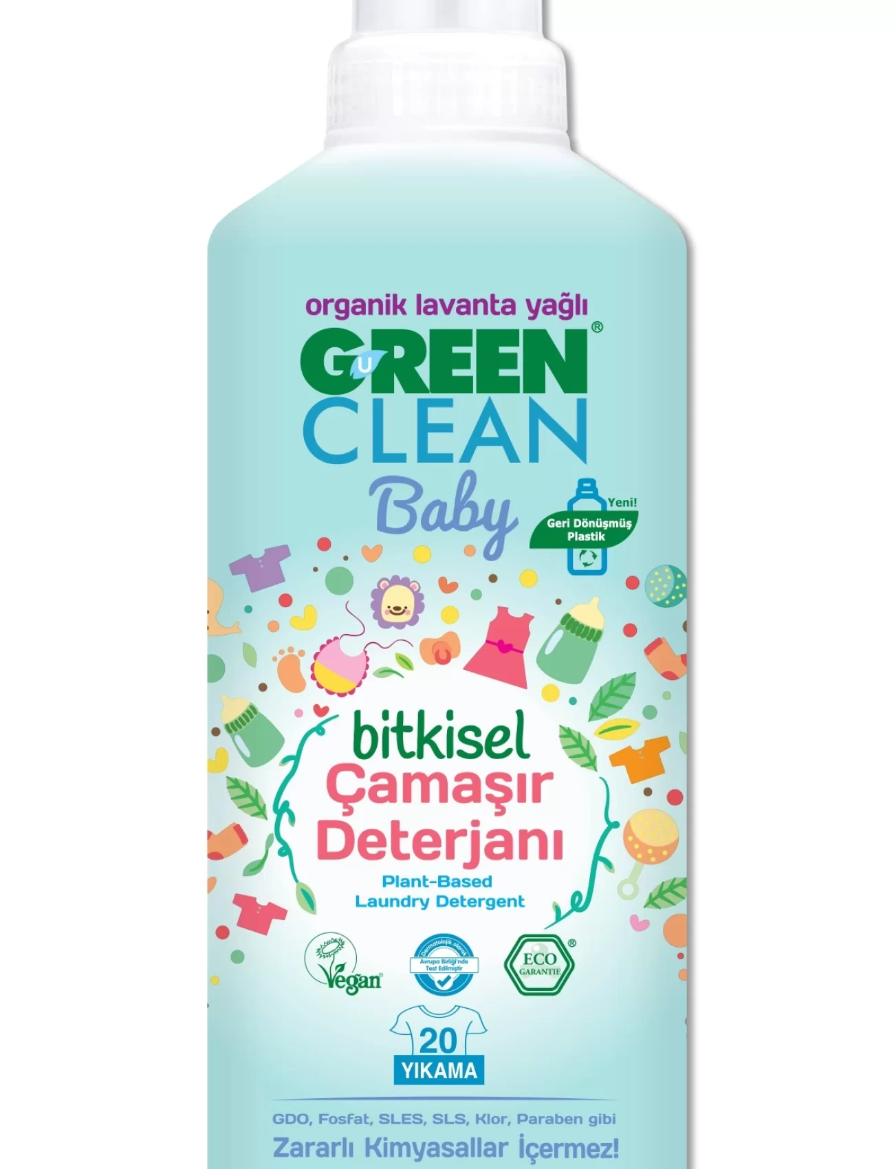 Green Clean Baby Bitkisel Çamaşır Deterjanı 1000 ml (20 Yıkama)